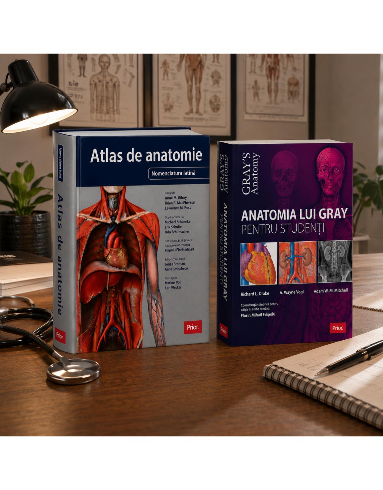 Pachet Anatomia lui Gray pentru studenti + Atlas de anatomie Nomenclatura latina